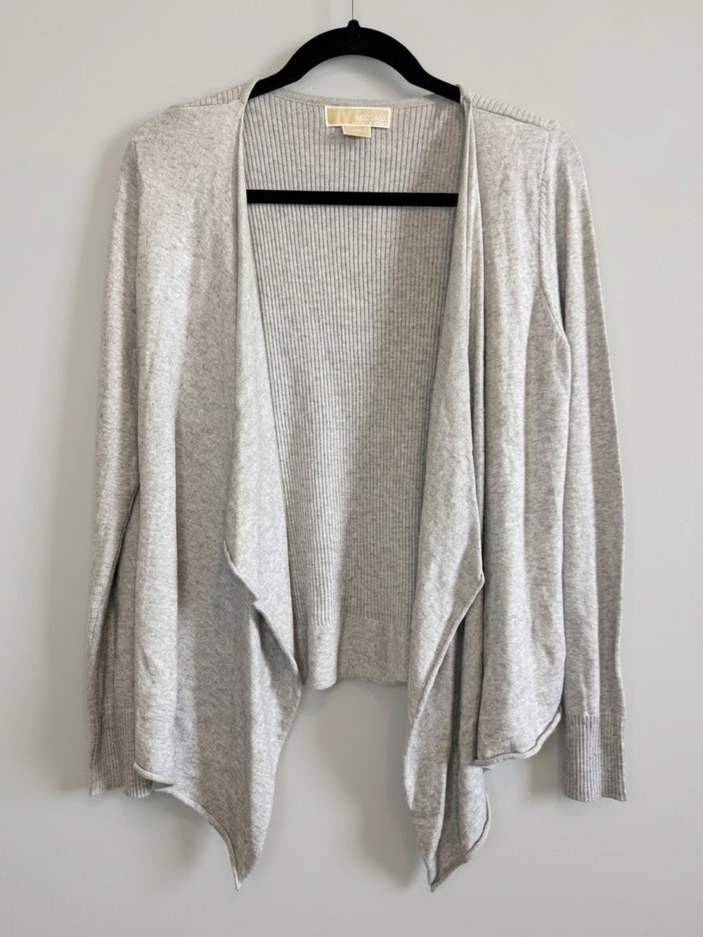 Michael Kors Light Gray Open-Front Women's Cardigan Sweater